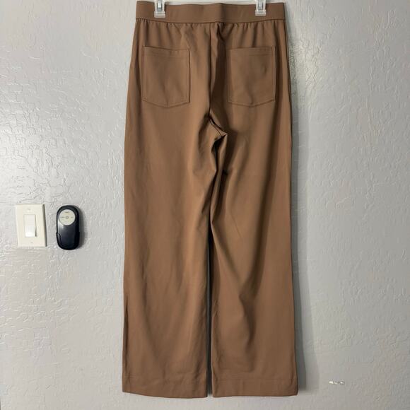HALARA High Waisted Brown Wide Leg Women's Pants Tall Pull On, L - Picture 2 of 4